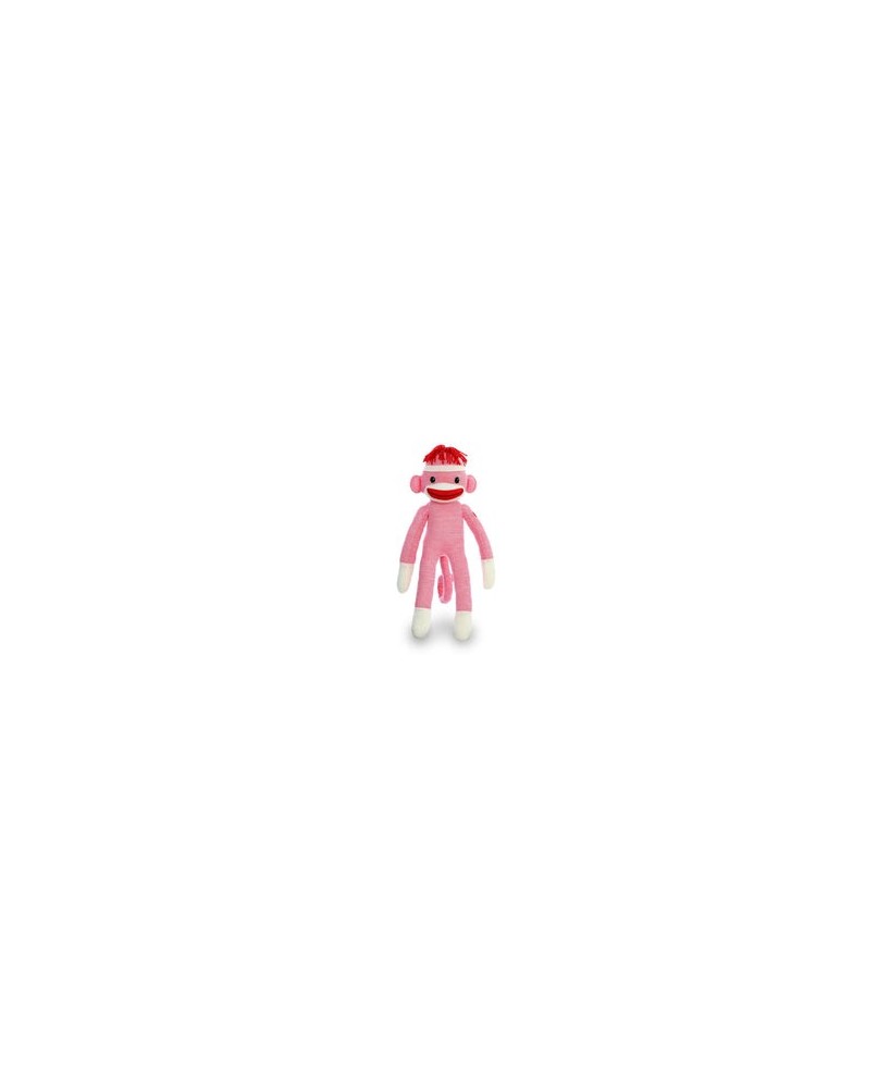 Pink Sock Monkey Stuffed Animal - Adorable & Extra-Huggable Plush Toy