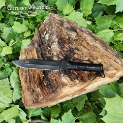 Stainless Steel Survival Tool - Premium Leather Sheath Include