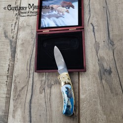 Design Inlay Handle Salmon Fishing Knife - Premium Quality