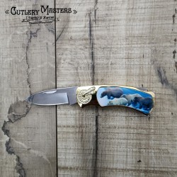 Design Inlay Handle Salmon Fishing Knife - Premium Quality