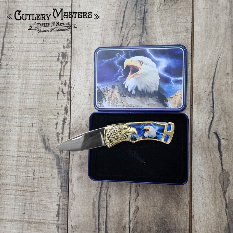 Rare Jewel Bald Eagle Pocket Knife