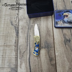 Rare Jewel Bald Eagle Pocket Knife