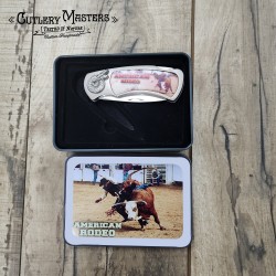 American Rodeo Stainless Steel Box Knife - Metal Handle & Steel Guard