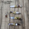 4 Piece Bear Tin Box Knife Set with Keychain - Stainless Steel Blades
