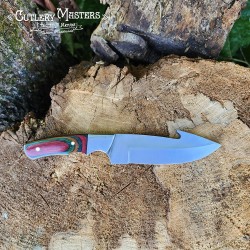 Guthook Hunter Knife with Wood Handle - Stainless Steel