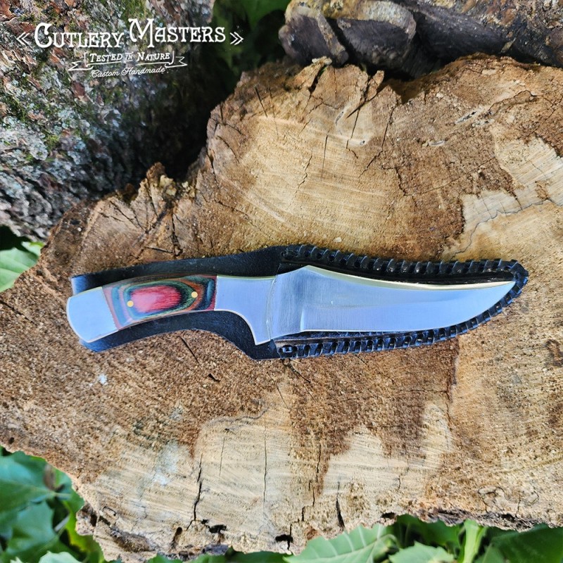 Amazon Ridge Point Hunter Knife with Colorwood Handle