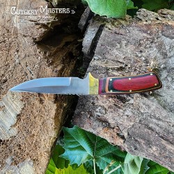 Blackridge Hunter Knife - Stainless Steel Blade & Leather Scabbard