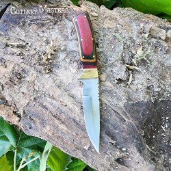 Blackridge Hunter Knife - Stainless Steel Blade & Leather Scabbard