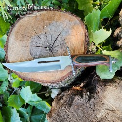 Crocodile Bowie 2 Knife - Stainless Steel Blade, Colorwood Handle