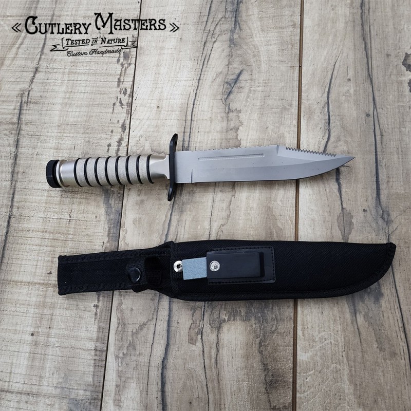 Heavy-Duty Tiger Shark Stainless Steel Survival Knife– Rugged