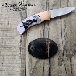 Horses Box Knife Combo with Buckle: Stainless Steel & Metal Guard