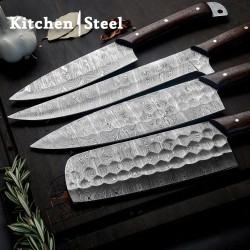 5-Piece Damascus Kitchen Knife Set - Ultimate Cooking Precision