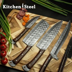 5-Piece Damascus Kitchen Knife Set - Ultimate Cooking Precision