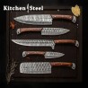 5-Piece Damascus Kitchen Knife Set - Ultimate Cooking Precision