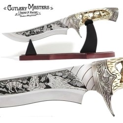 Wild Wolf Master Carved Blade – Elegant Design