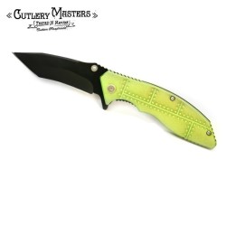 Sleek Metallic Green Folding Tool – Sharp, Stylish, and Secure