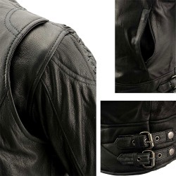 Women's Premium Leather Racer Jacket – Stylish, Durable & Comfortable