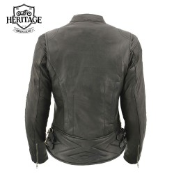 Women's Premium Leather Racer Jacket – Stylish, Durable & Comfortable