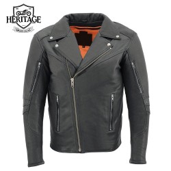 Vintage Brando Men’s Leather Biker Jacket | Premium Motorcycle Gear