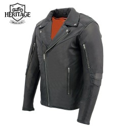 Vintage Brando Men’s Leather Biker Jacket | Premium Motorcycle Gear