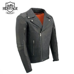 Vintage Brando Men’s Leather Biker Jacket | Premium Motorcycle Gear