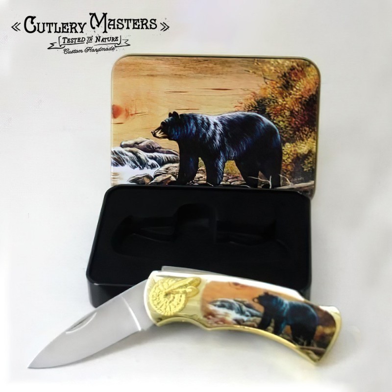 Bear Picture 2 Box Knife | Sharp Stainless Steel Blade