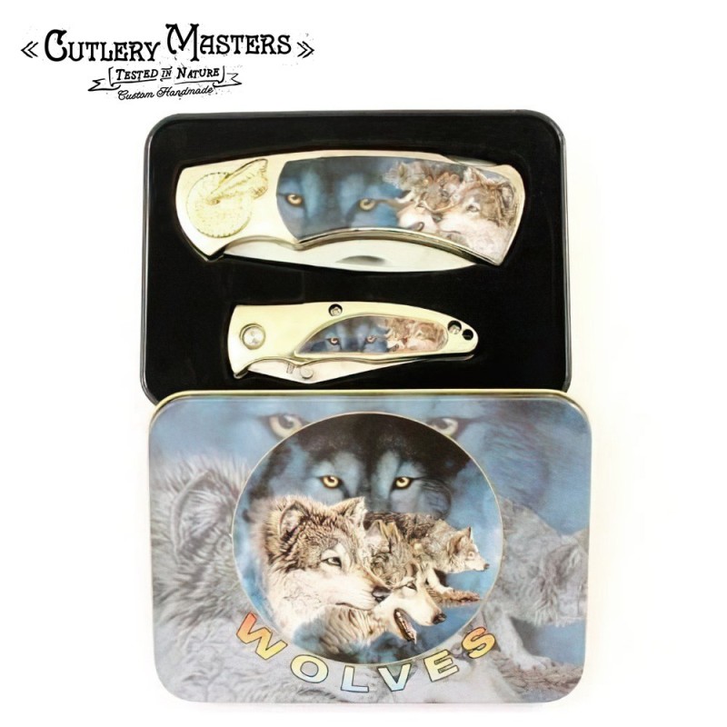 Wolf Box Knife Combo Set | 2-Piece Stainless Steel Collection