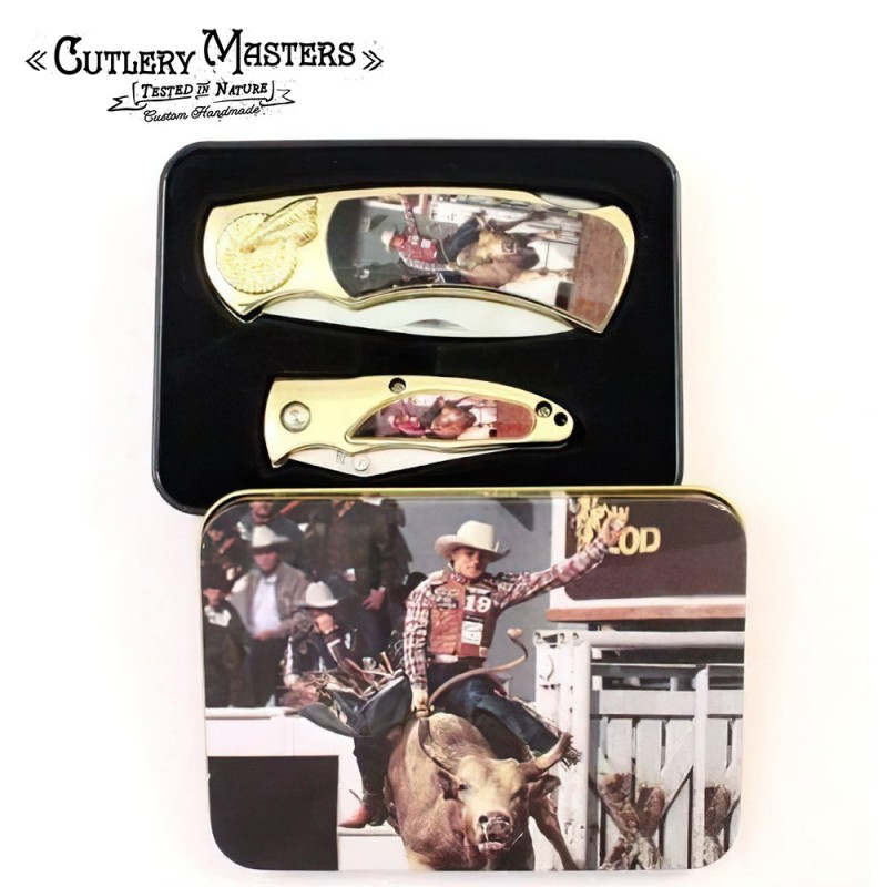 Rodeo 2-Piece Box Knife Set with Sleek Stainless Steel Blades