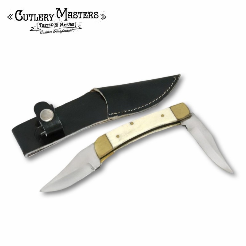 Supreme Bone & Brass Blade with Premium Leather Scabbard