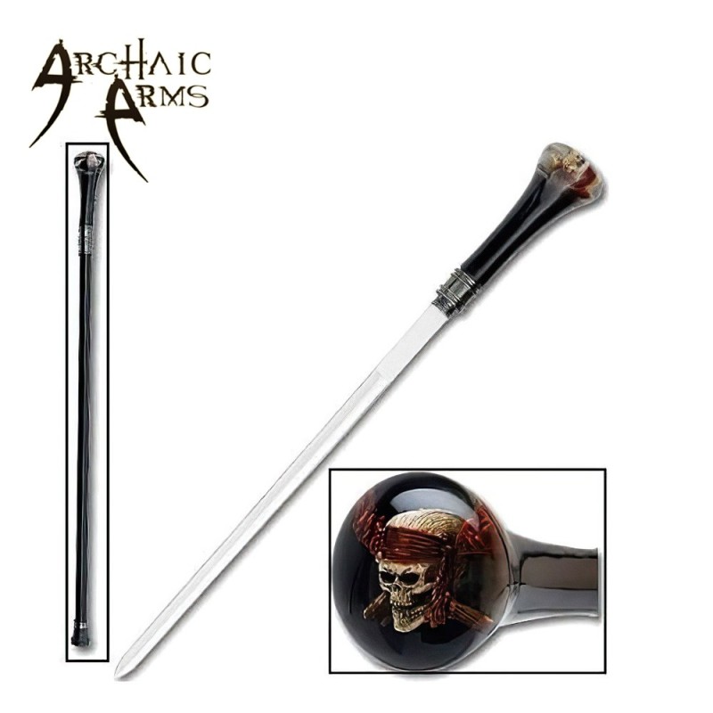 Pirate's Skull Cane Blade:Collectible with Hidden Sword