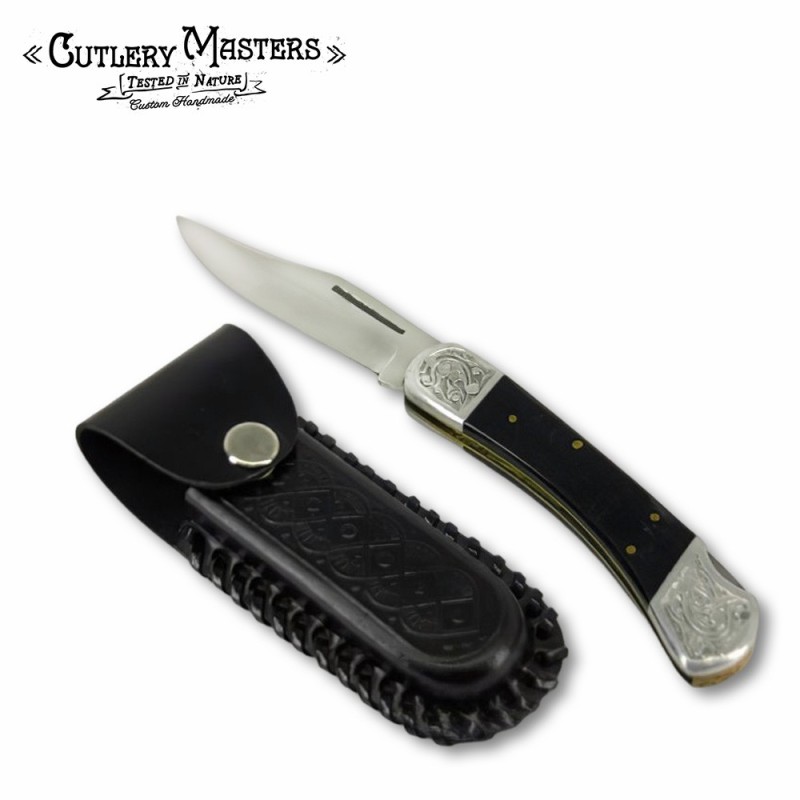 Classic Horn Lockback Folder: 9-Inch Stainless Steel Folding Tool