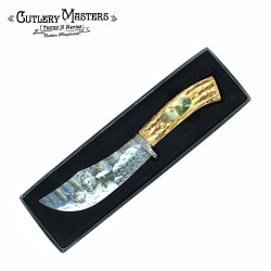 Native Wolf Collectible Stag Handle Knife – Perfect Gift for Collector