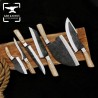 6 Piece Hand-Forged Serbian Chef Knife Set – Premium Kitchen Tool