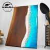 Custom Epoxy Resin Walnut Cutting Board - Personalized & Handcrafted