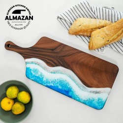 Custom Epoxy Resin Walnut Cutting Board - Personalized & Handcrafted