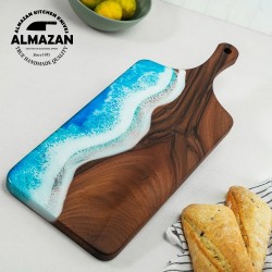 Custom Epoxy Resin Walnut Cutting Board - Personalized & Handcrafted