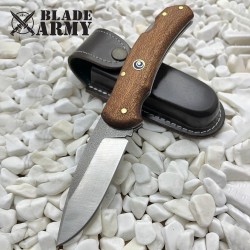 Timeless Walnut Folding Tool with Leather Sheath – Gift Ready