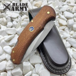 Timeless Walnut Folding Tool with Leather Sheath – Gift Ready