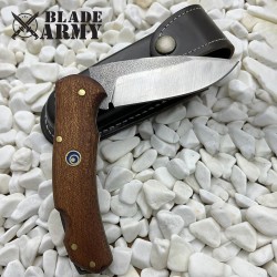 Timeless Walnut Folding Tool with Leather Sheath – Gift Ready