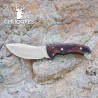 Elegant Nessmuk Hunting Knife with Walnut Handle and Leather Sheath