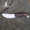 Elegant Nessmuk Hunting Knife with Walnut Handle and Leather Sheath