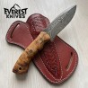 Handcrafted Real Damascus Steel Tool with Chestnut Handle