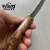 Handcrafted Real Damascus Steel Tool with Chestnut Handle