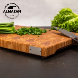 Premium Oak End Grain Board with Handles and Waterproof Finish