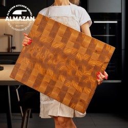 Premium Oak End Grain Board with Handles and Waterproof Finish