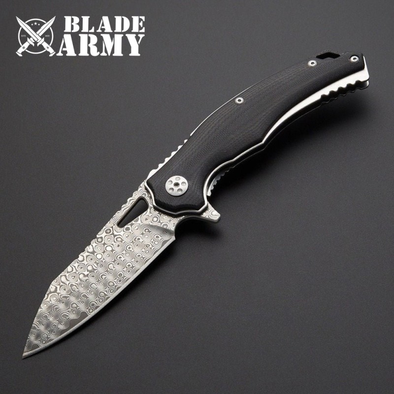 Versatile VG10 Damascus Folding Blade – Durable G10 Handle