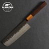 Shāpu Hammered Damascus Nakiri – Precision Vegetable Chopper