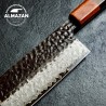 Shāpu Hammered Damascus Nakiri – Precision Vegetable Chopper