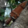 Custom Damascus Dagger – Hand Forged with Elegant Twist