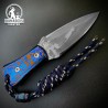 Handmade Mokuti Damascus Dagger – Sharp Edge with Leather Sheath